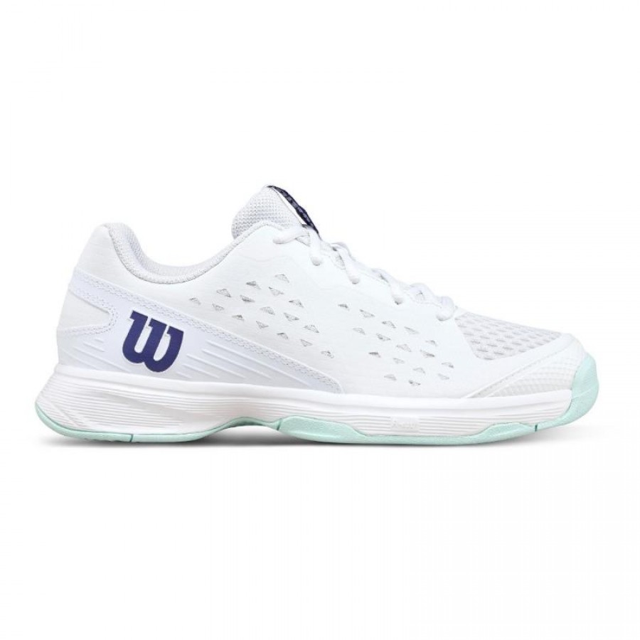 Tênis Wilson Rush Pro L Branco Aquamarinha Júnior